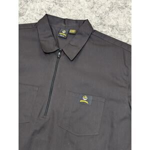 Lowrider Shirt Mens XL Black Half 1/2 Zip Short Sleeve Steetwear Cholo